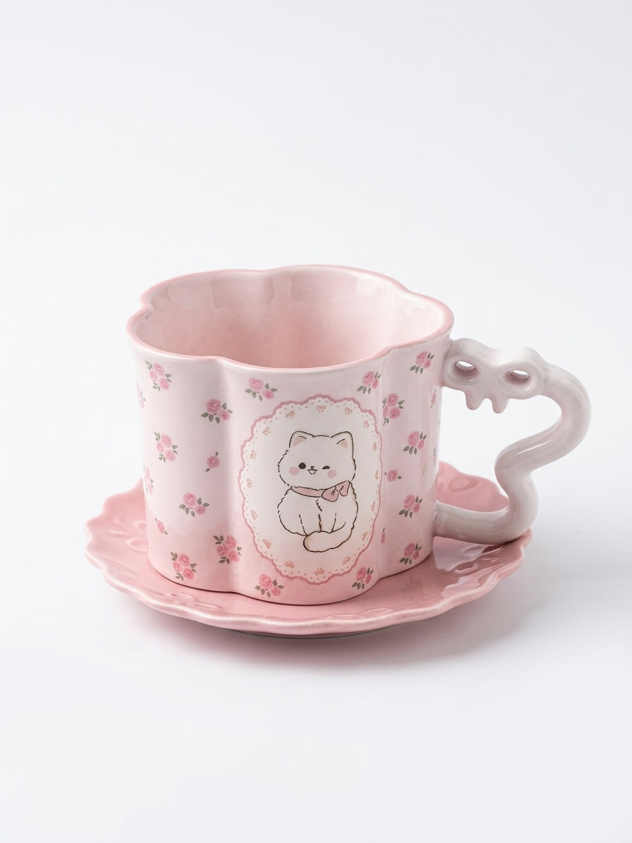 MUG CERAMIQUE + ASSIETTE CUTE PINTEREST - GIRLZBOX