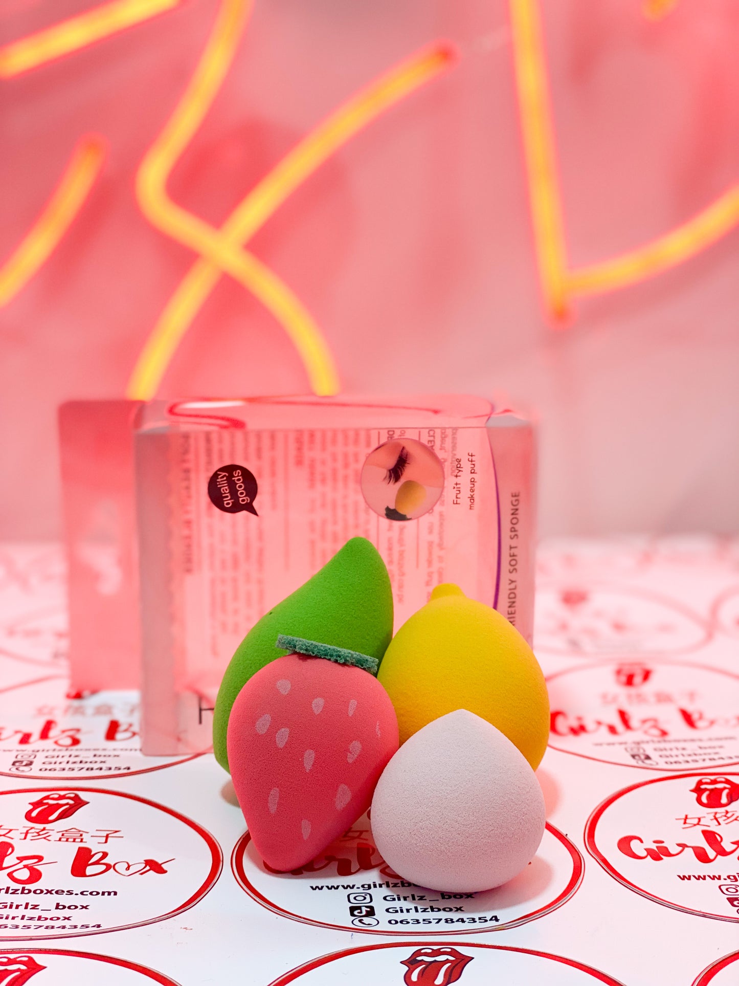 4X Coffret beauty blenders Eponges pour appliquer le maquillage - Girlz box