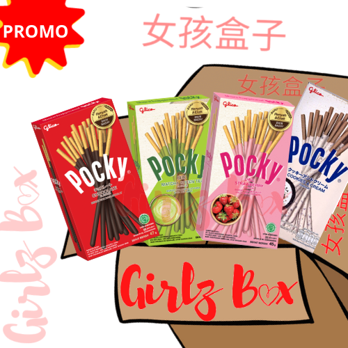 PROMO 4 GOUTS de POCKY fraise macha chocolat et cookies