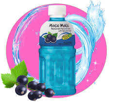 Mogu mogu cassis blueberry flavored drink with nata de coco 320ML - Girlz box