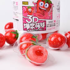 3D 1pcs candy bonbon poppingHALAL enfant cadeau sucré fraise strawberry - Girlz box