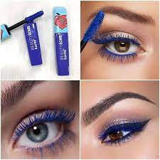 Mascara bleu effet volume