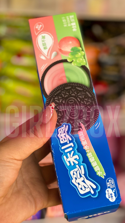 Oreo pêche et raisins limited edition asian snacks - girlzbox