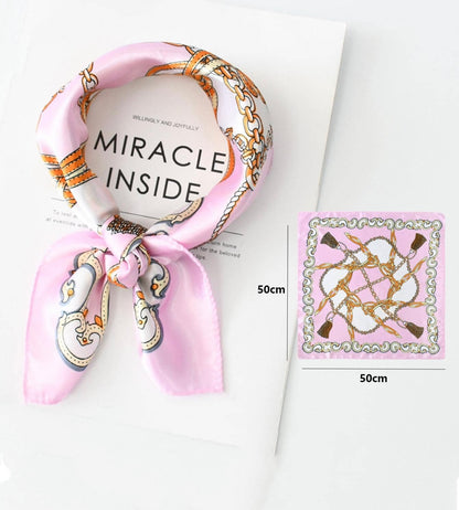 foulard carré à motif chaîne, élégant, pour la décoration de la vie quotidienne. Bandana, serre-tête, tour de cou, idéal pour habiller votre look