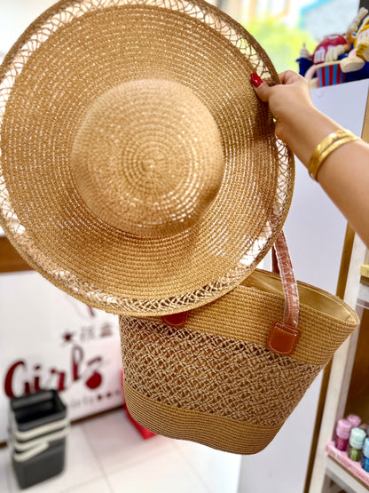 Chapeau et sac de plage bonne qualité - Girlzbox