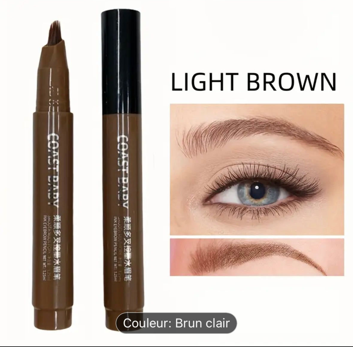 Crayon Sourcils Double Effet Multi-Brosses pour des Sourcils Définis Résistant à l'Eau