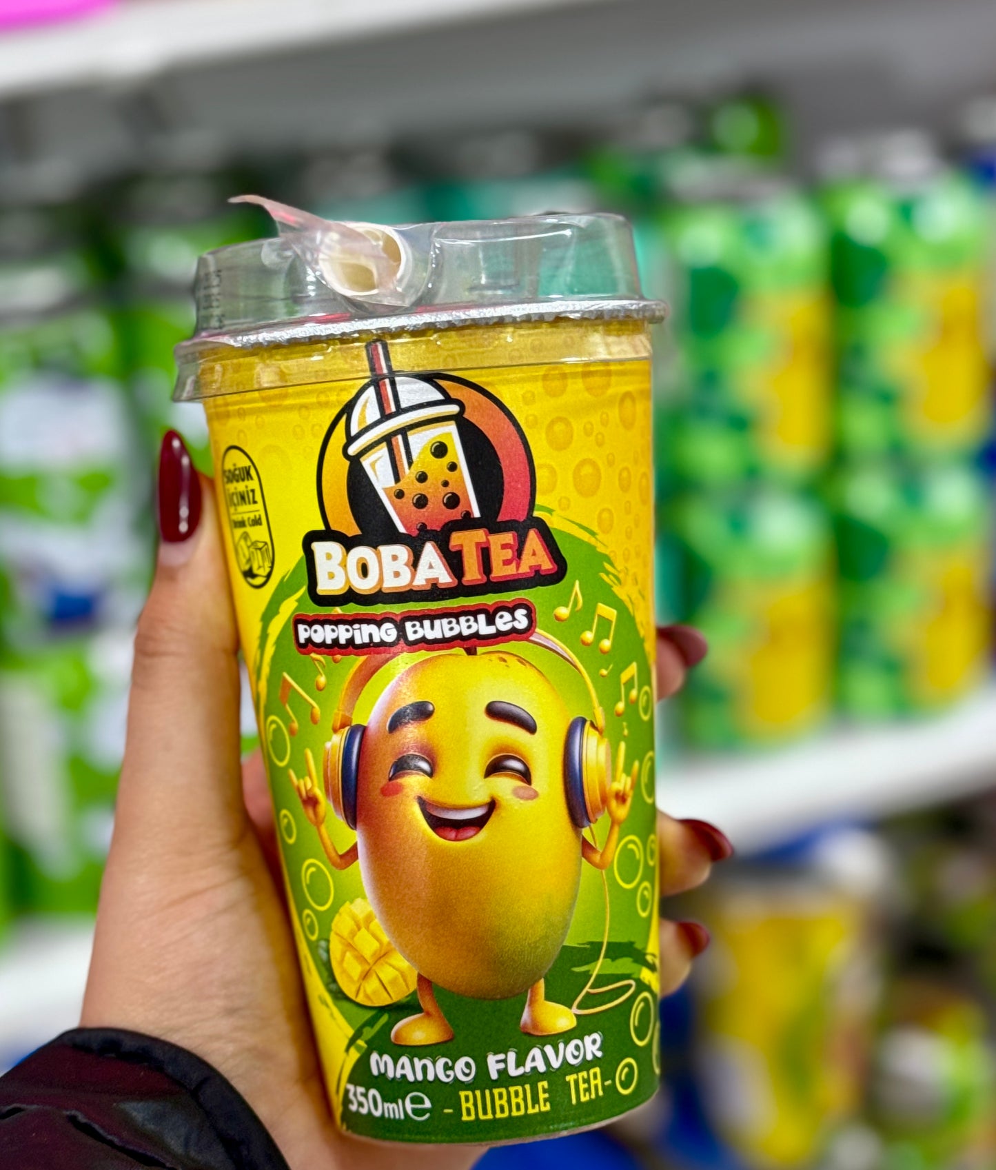 Boba tea popping mango mangue bubble tea candy cargo pappi - Girlzbox