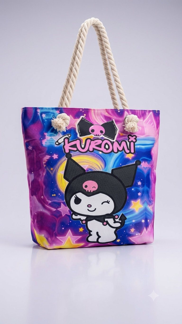 Sac plage spacieux kuromi sanrio - Girlzbox