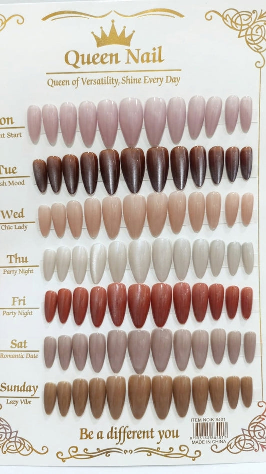 Pack faux ongles press on nails 96pcs - Girlzbox