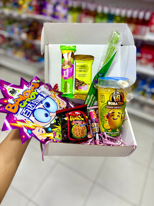Dégustation asian snacks bubble tea bonbon chocolat sour candy - Girlzbox