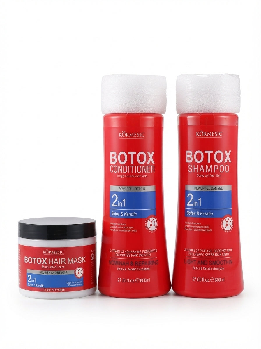 Botox traitement pour les cheveux lissage pack shampooing conditioner mask cheveux - Girlzbox