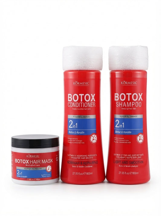 Botox traitement pour les cheveux lissage pack shampooing conditioner mask cheveux - Girlzbox