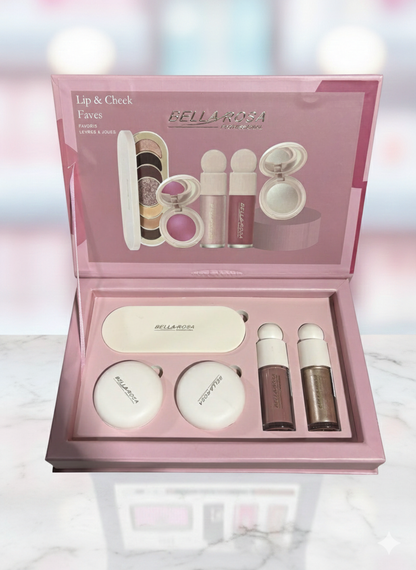 Pack bellarosa cadeau avec sachet maquillage palette fards à joue highlight - Girlzbox