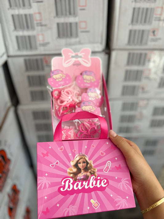 Pack accessoires pour les cheveux et sac rangement barbie - Girlzbox