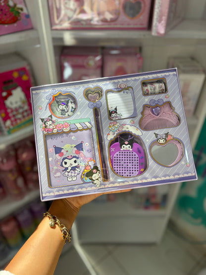 Pack cadeau bloc notes fournitures scolaires kuromi my Melody - Girlzbox