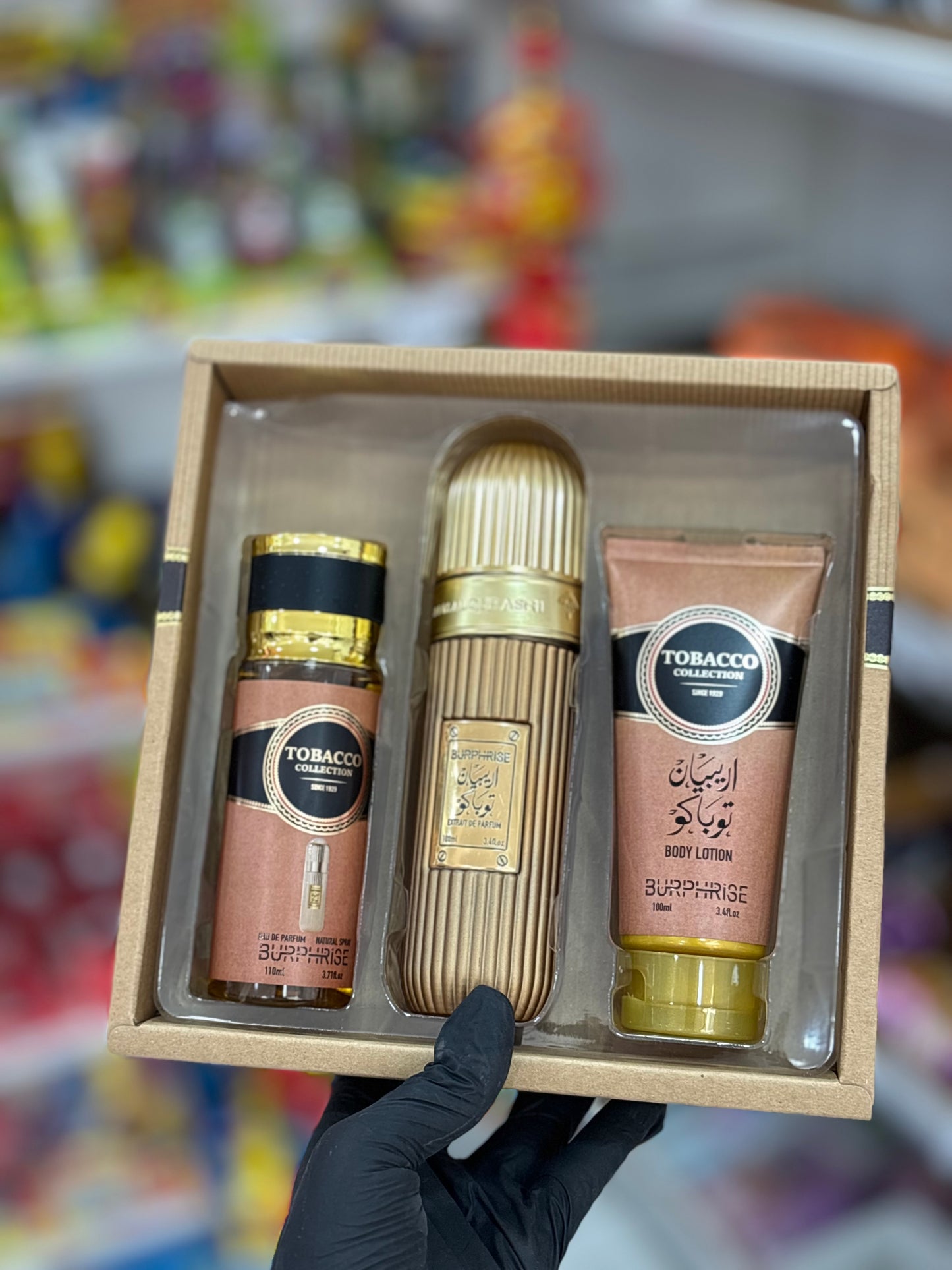 Tobacco pack italian 3pcs eau de parfum body lotion spray - Girlzbox