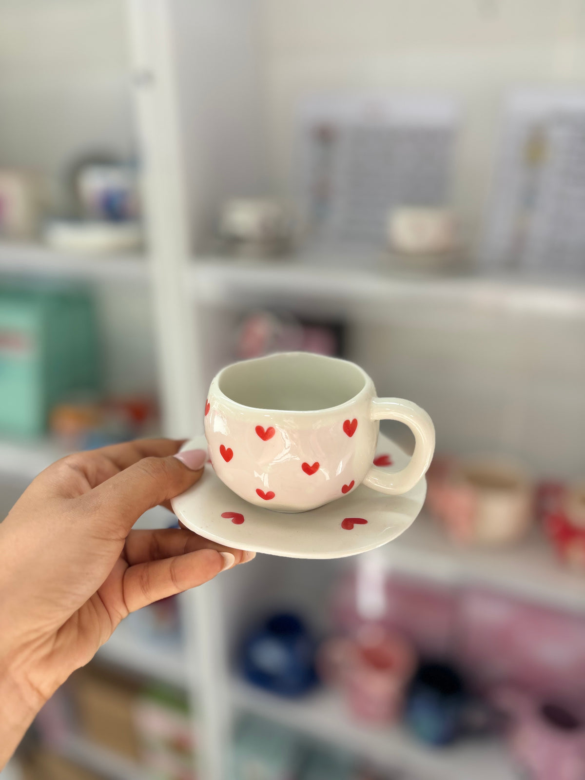 MUG + ASSIETTE VERRE CERAMIQUE PINTEREST NOEUD CUTE - GIRLZBOX