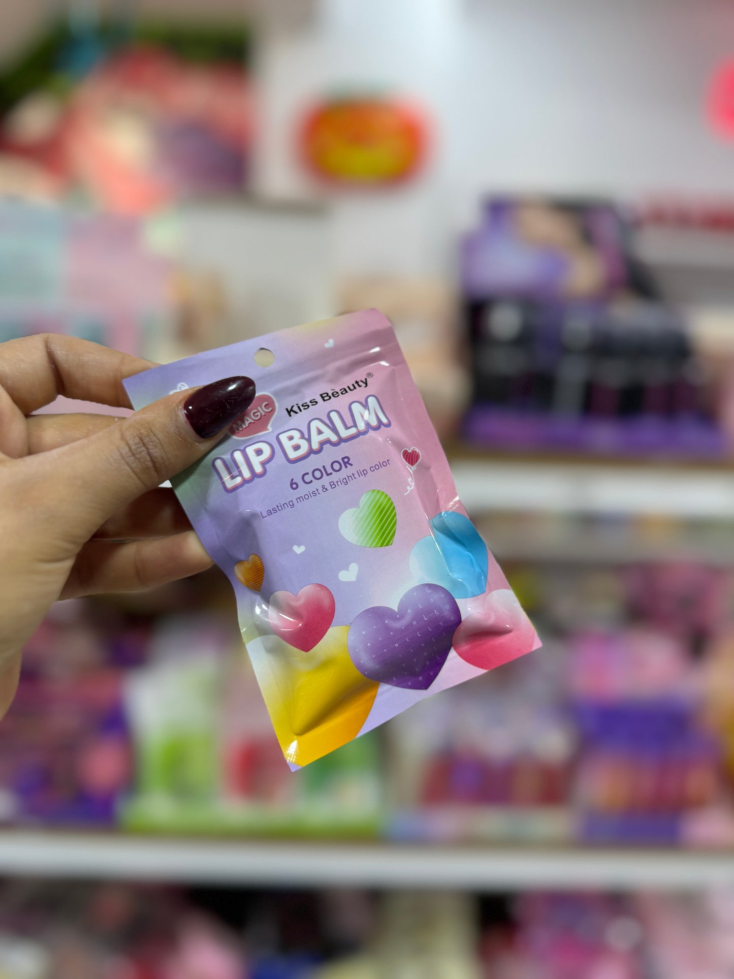 6x Lip balm heart  trendy - Girlzbox