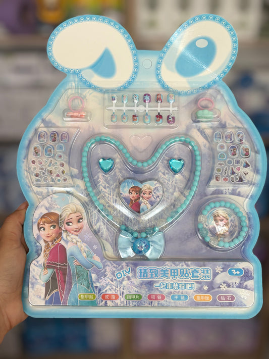 Pack perles et accessoires faux ongles pour filles elza - Girlzbox