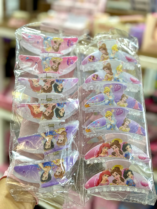 1pcs Barrette cheveux princesses couleur aléatoire - Girlzbox