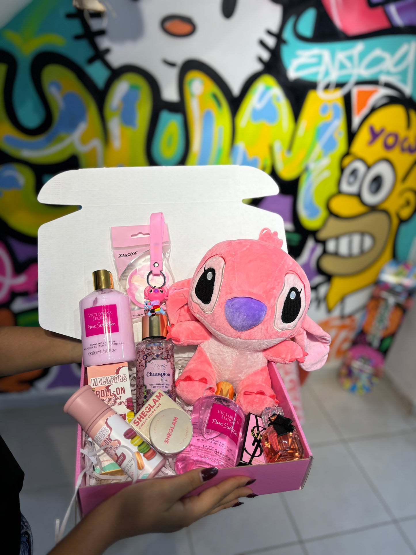 Stitch pink box for girls parfum gel douche ..- Girlzbox