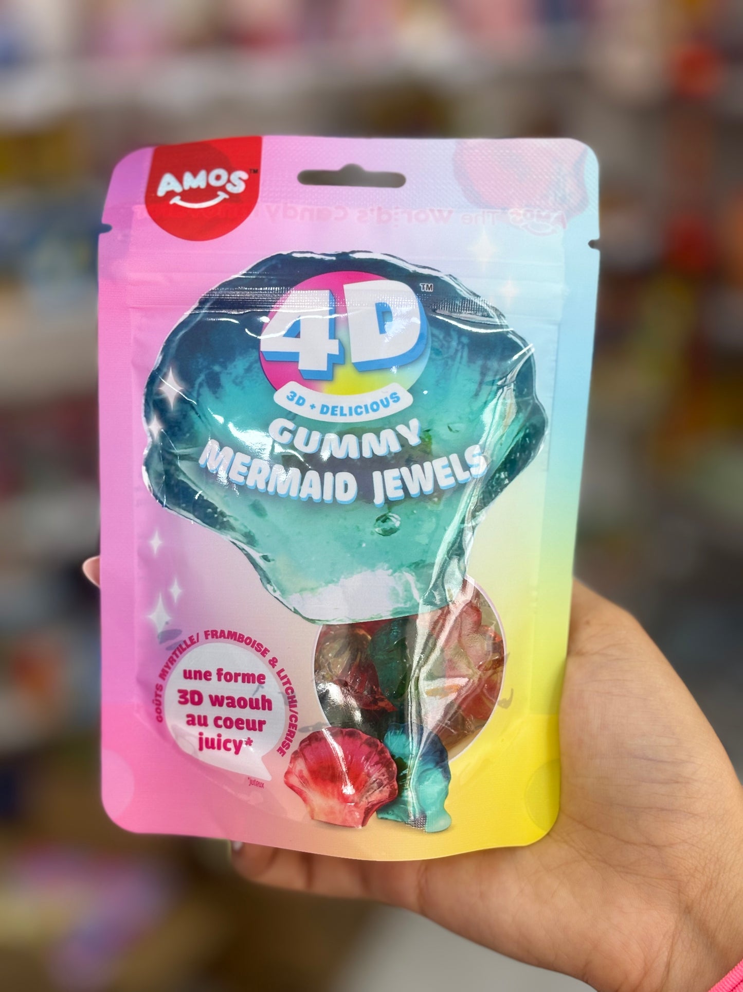 4D fruit gummy mermaid jewels flavor halal - Girlzbox