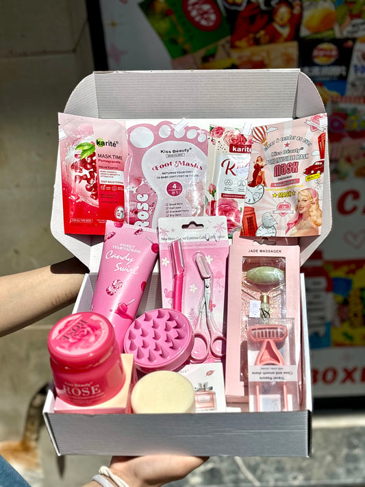 Skin care extra girly pink box - Girlzbox