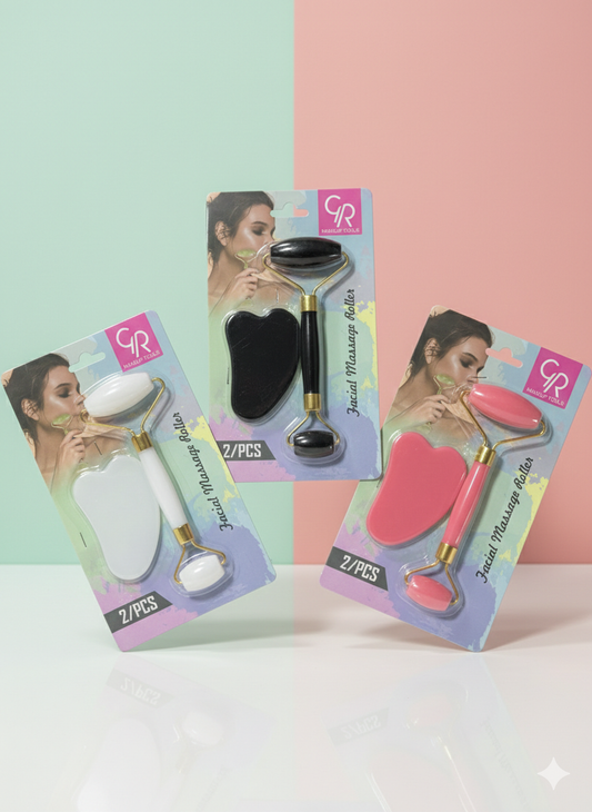 Guacha et jad roller pour le massage du visage - Girlzbox