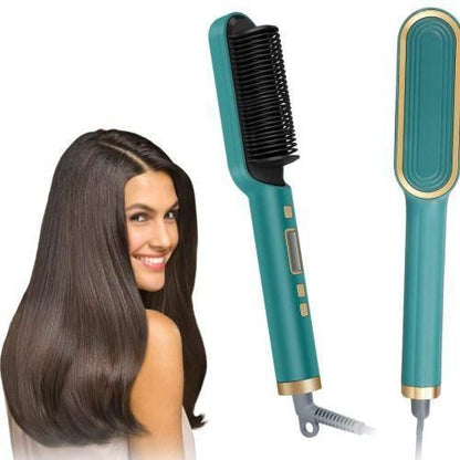 Brosse lisseur de cheveux professionnel en céramique, fer à lisser multifonction(Couleur aléatoire)