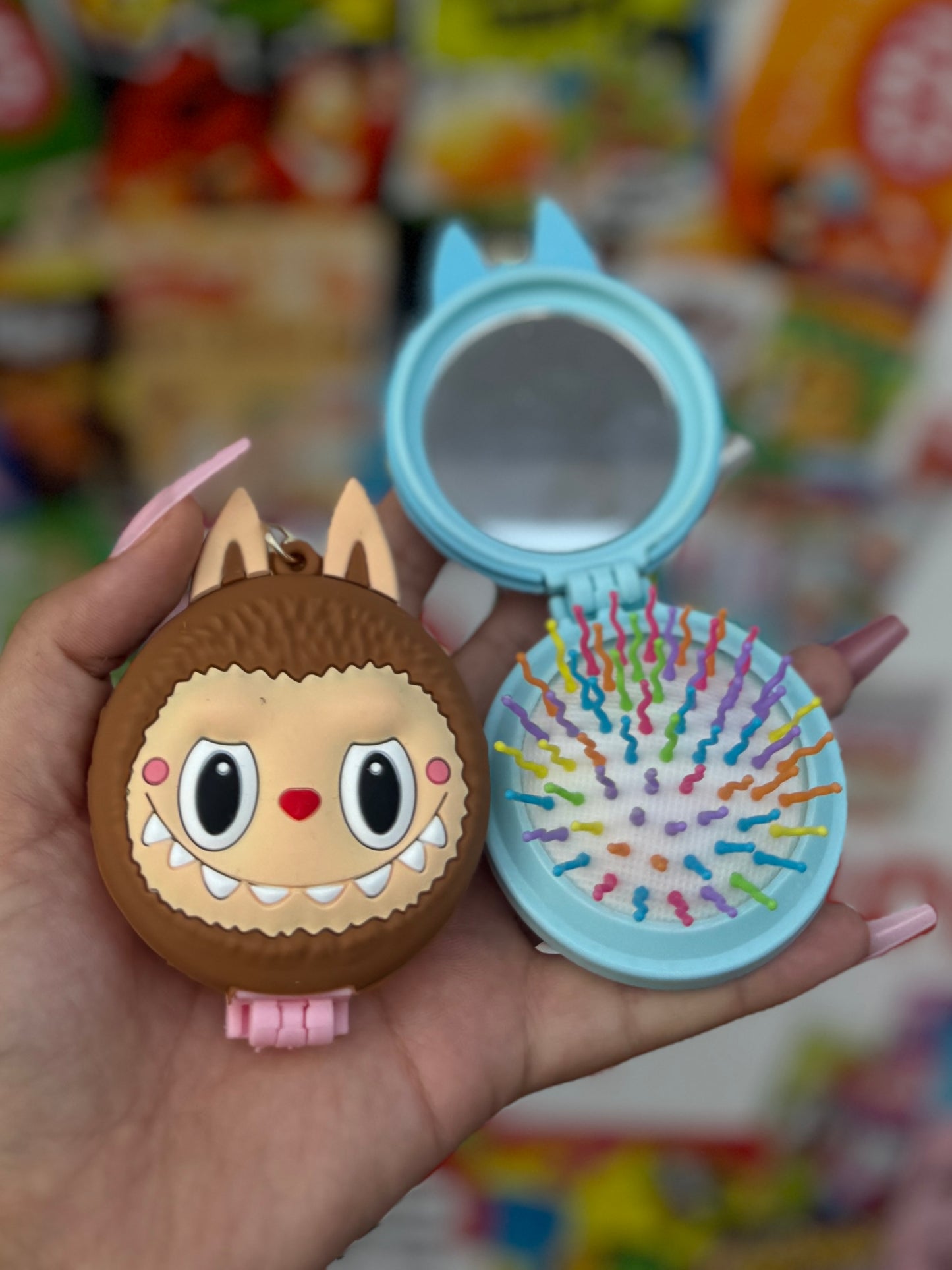 Brosse et miroir labubu- Girlzbox