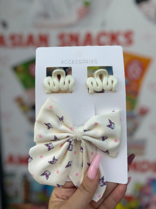 Pack accessoire kuromi pour les cheveux - Girlzbox