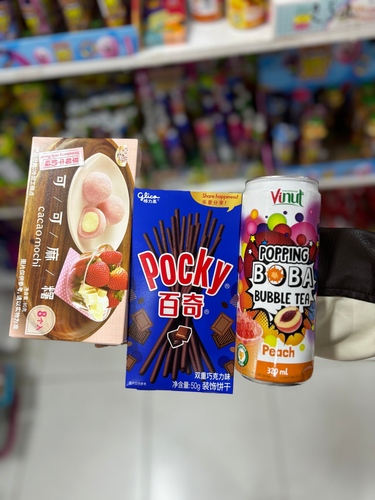Offre x3 pocky glico chocolat + bubble tea boisson+ mochi 6pcs mangue -Girlzbox
