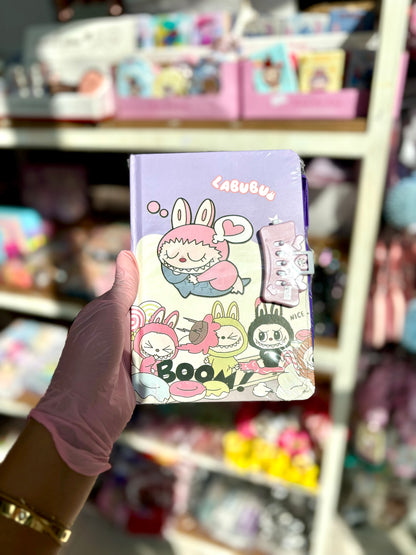 Bloc notes labubu avec clé code secret - Girlzbox