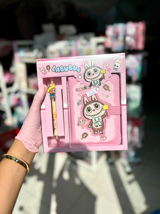 Pack bloc notes et stylo labubu - Girlzbox