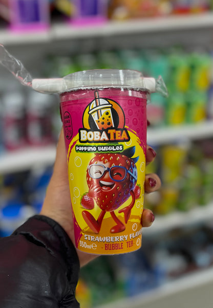 Boba tea popping strawberry fraise bubble tea candy cargo pappi - Girlzbox