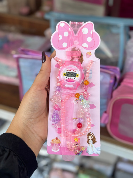 Pack montre bracelet et collier - Girlzbox