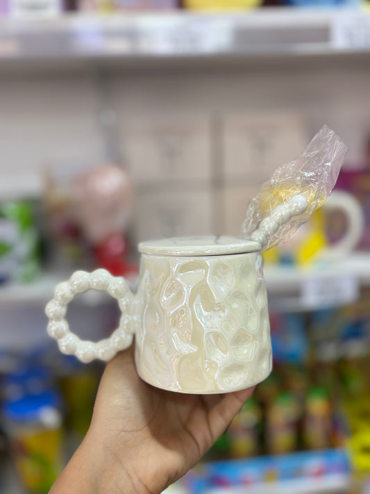 Mug verre en céramique avec cuillère - Girlzbox