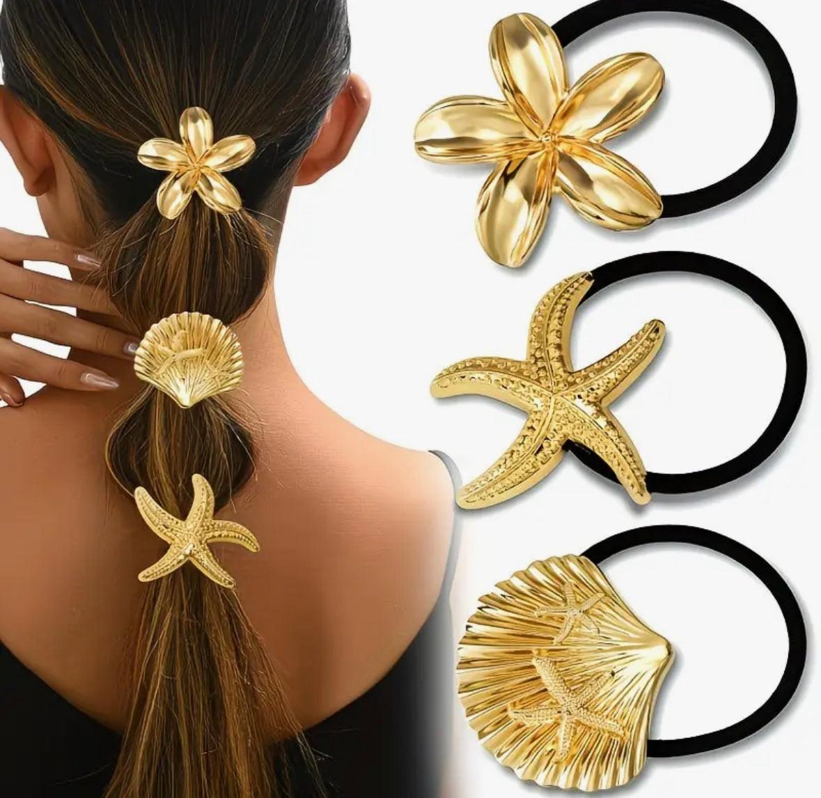 1pcs bandeaux de la série Golden Ocean, style élégant et bohème, bandeaux durables et robustes, accessoires pour cheveux