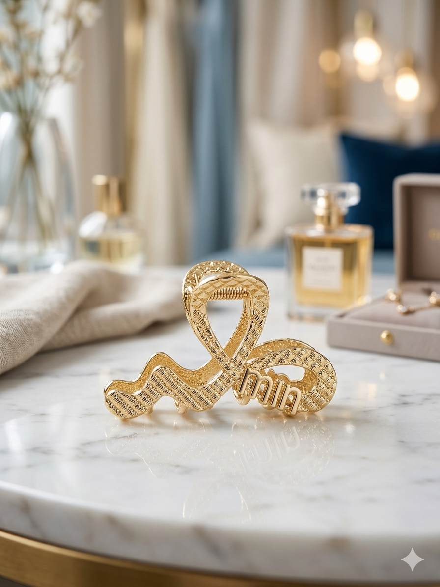 Barette motif aléatoire gold - Girlzbox