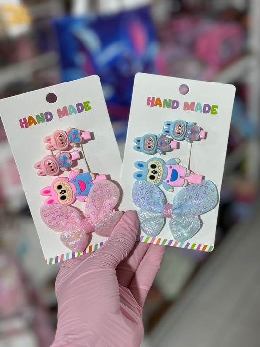 Pack labubu barrette pour les cheveux - Girlzbox