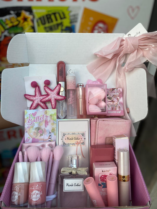 Makeup cutie pink perfume accessoires box - Girlzbox