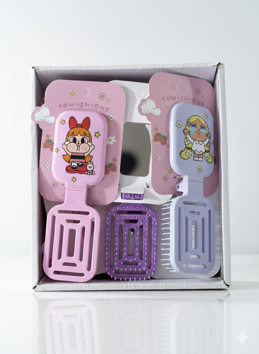 Brosse pour les cheveux et miroir crying again - Girlzbox