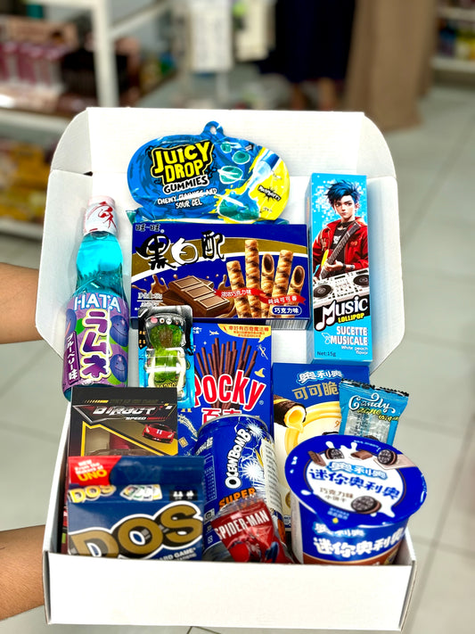 Korean snacks exclusive blue box boys  - Girlzbox
