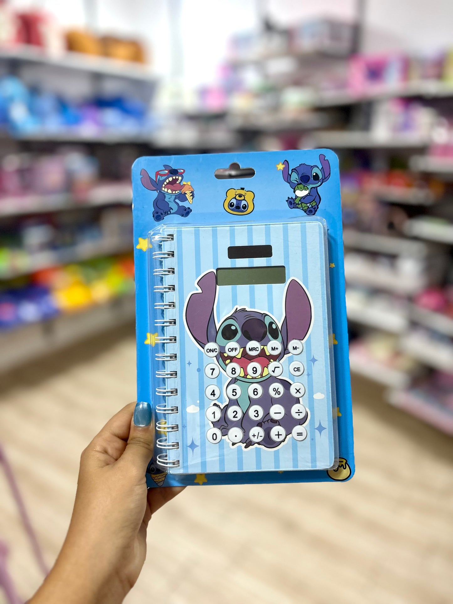 Bloc notes et calculatrice back to school labubu stitch capybara jouet - Girlzbox