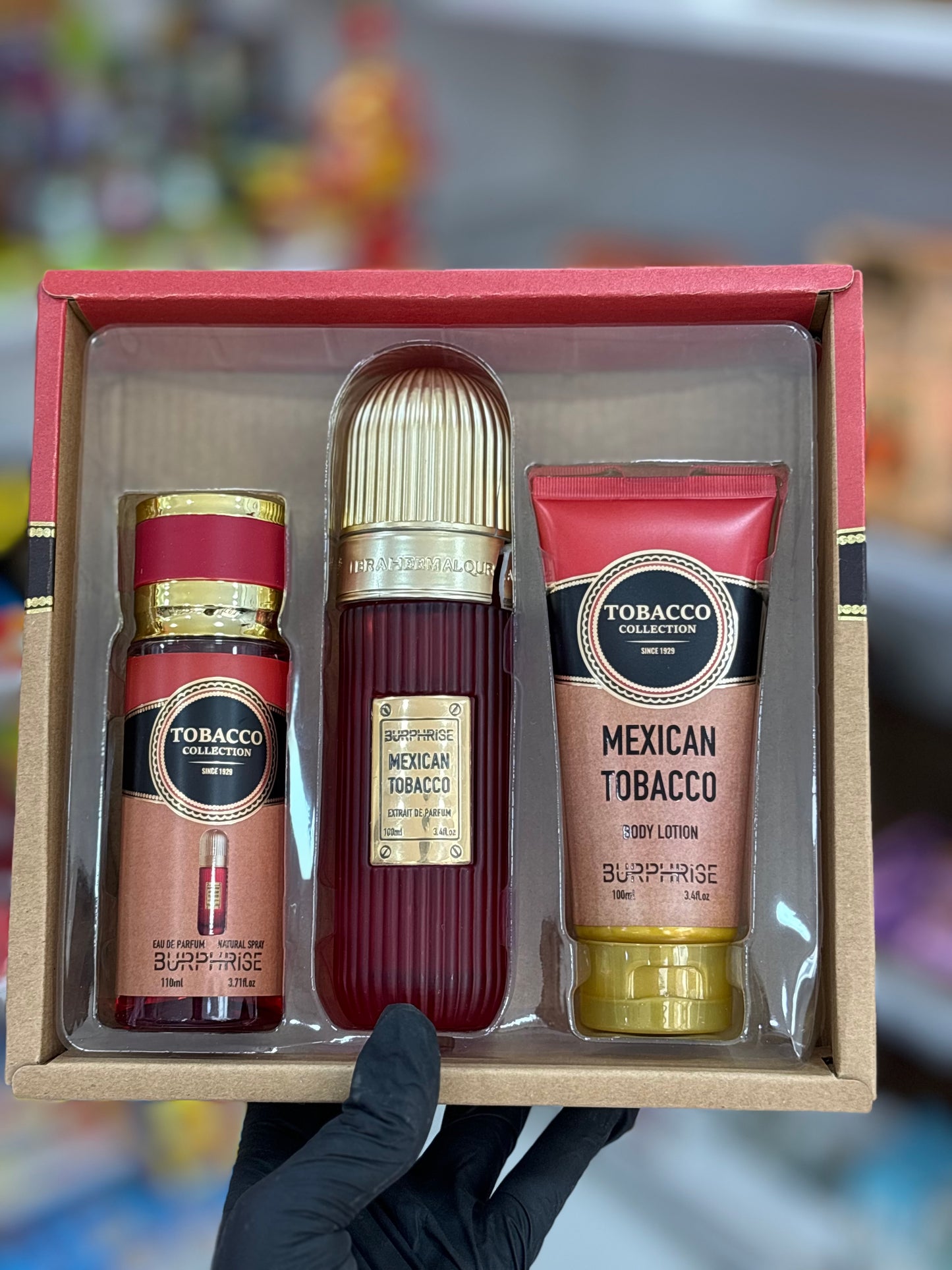 Tobacco pack mexican 3pcs eau de parfum body lotion spray - Girlzbox