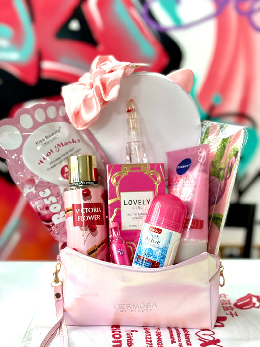Pink clean girl bag trousse essentielle bonne odeur - Girlzbox