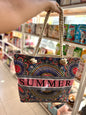 Grand sac pour la plage motif aléatoire promotion - Girlzbox