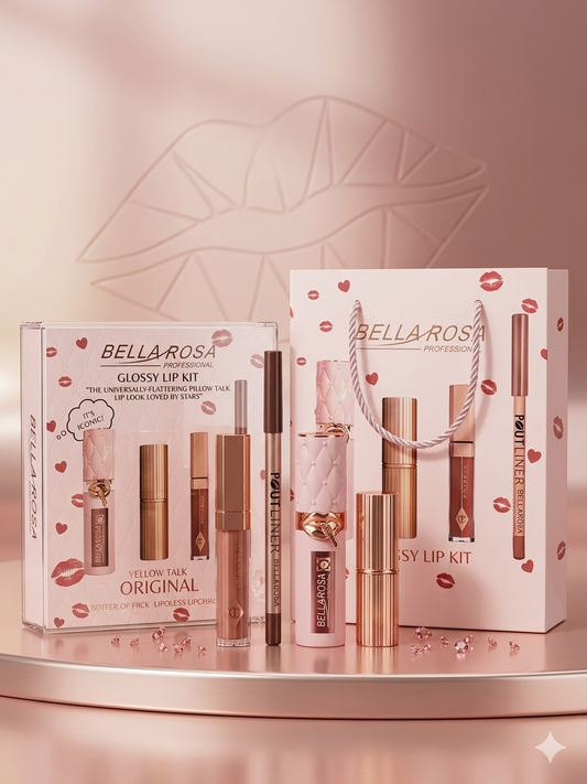 Pack lèvres 4pcs crayon traceur lèvres rouge à lèvres gloss - Girlzbox