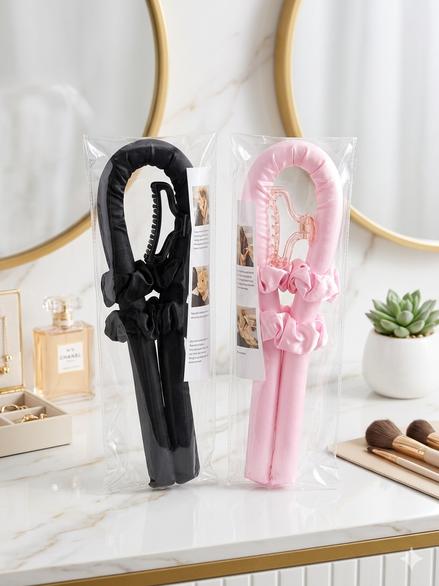 4pcs Bigoudis satin boucleur sans chaleur - Girlzbox