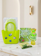Summer bag green girly beauty tools